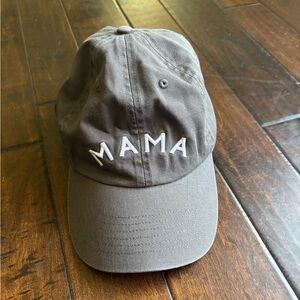 MAMA Embroidered Baseball Cap in Gray